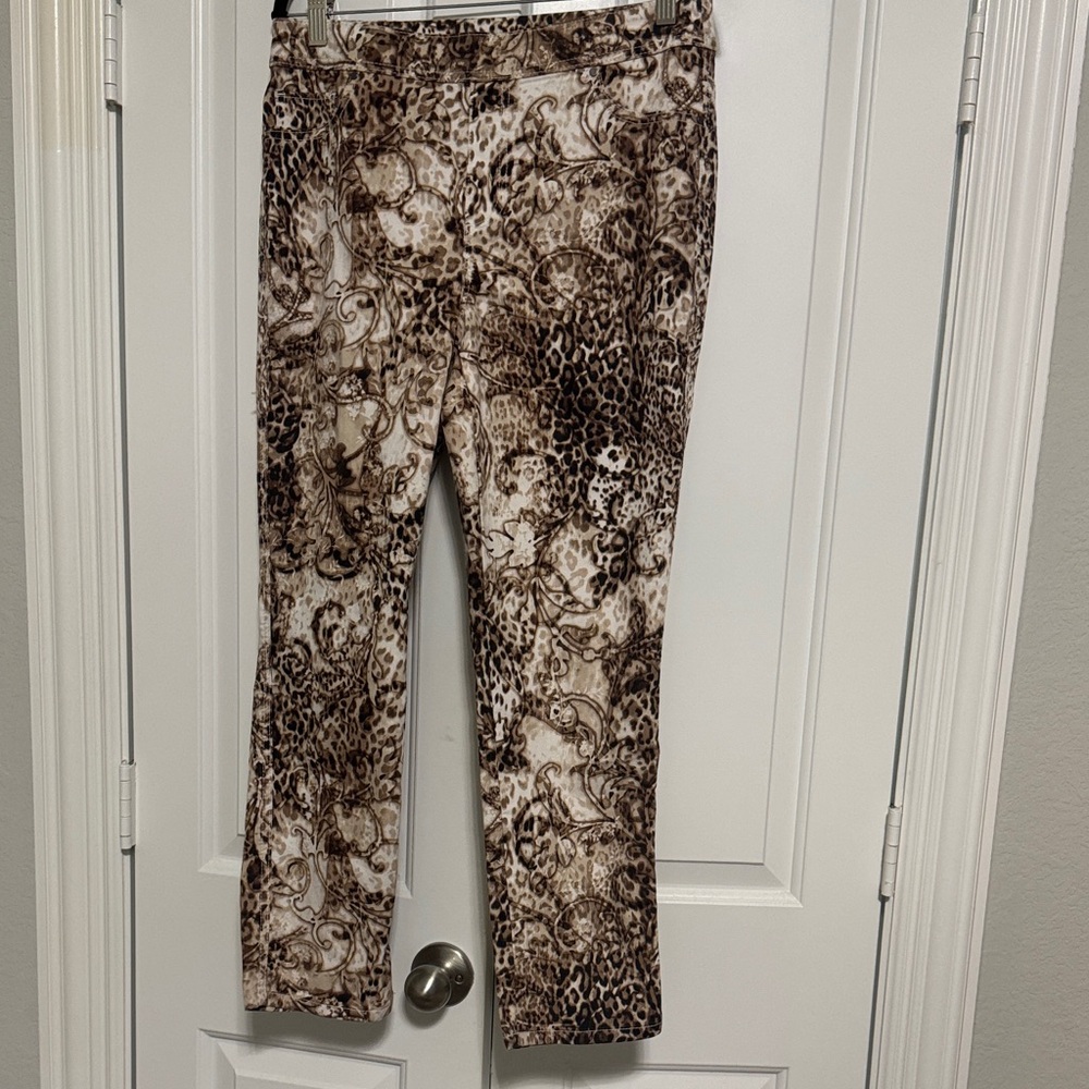Chico's Brown Leopard Print Ankle Pants
